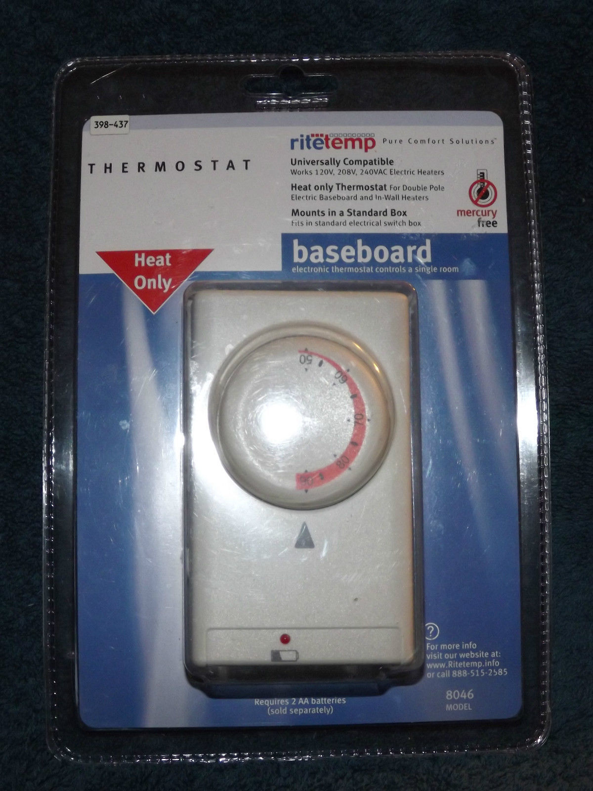Ritetemp Thermostat Heat Only 8046 And 50 Similar Items pertaining to proportions 1200 X 1600