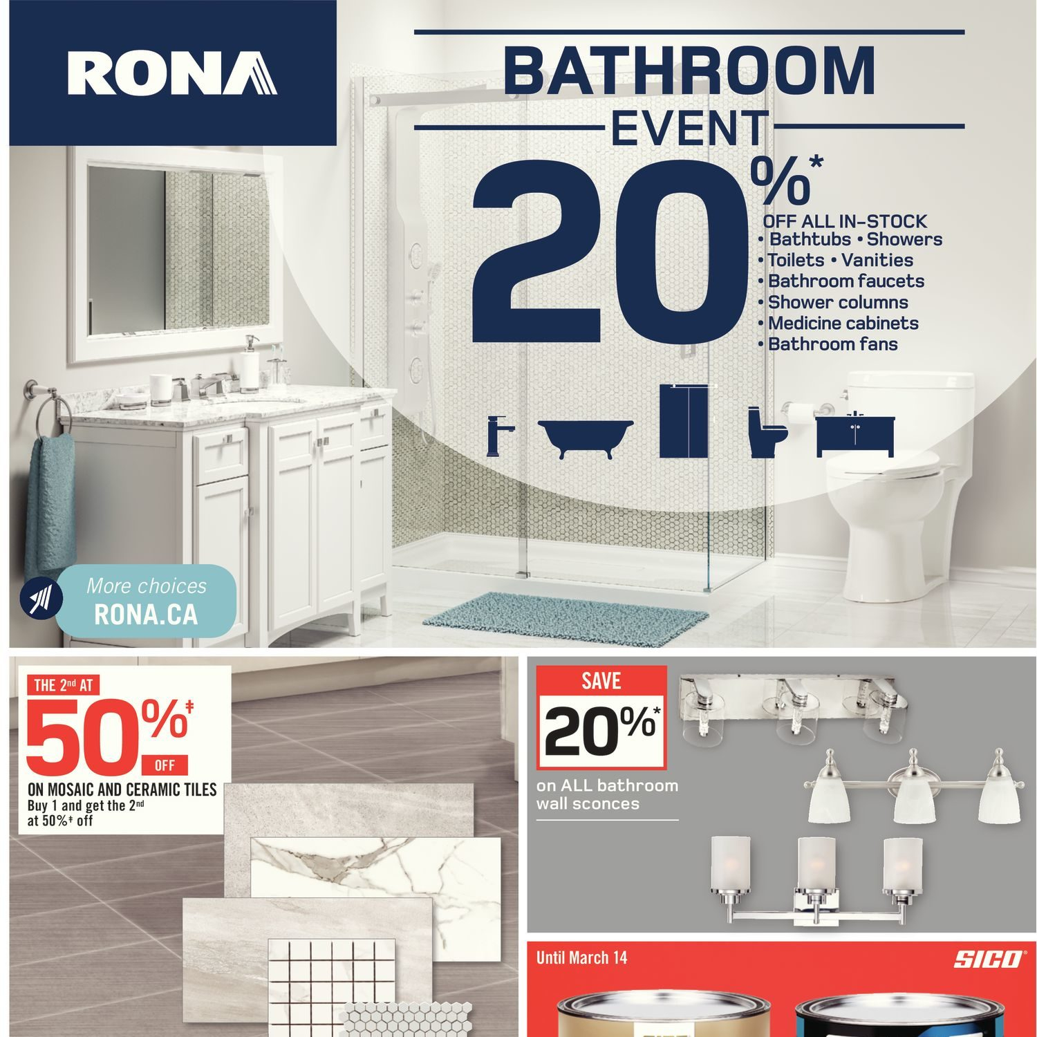 Rona Weekly Flyer Weekly Bathroom Event Mar 1 7 with sizing 1500 X 1500