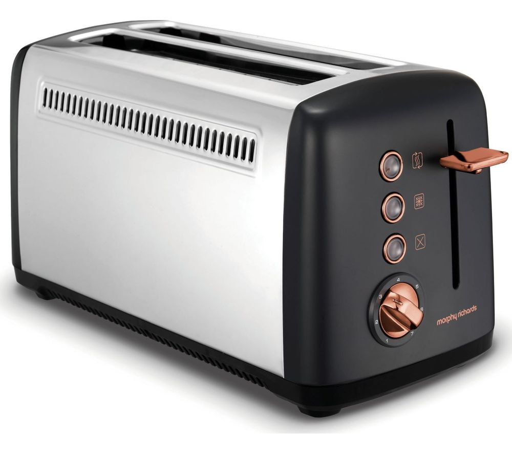 Rose Gold Collection 245036 4 Slice Toaster Black Rose Gold for dimensions 1000 X 887