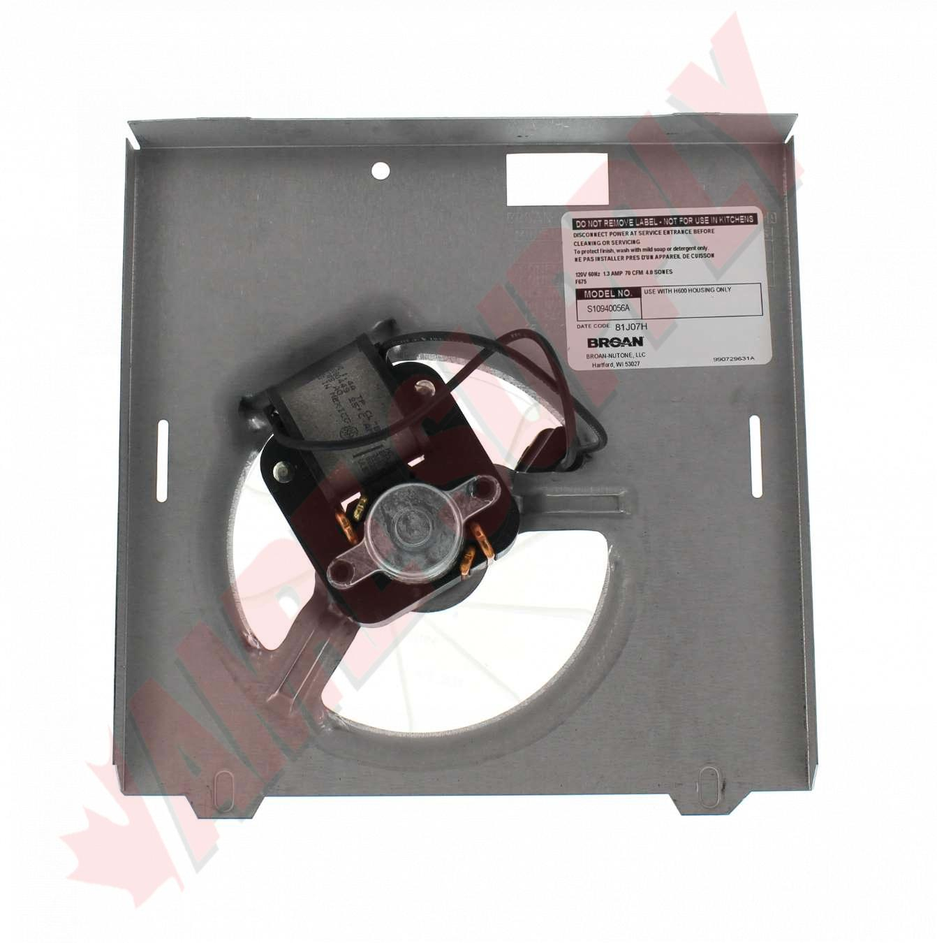 S10940056 Broan Nutone Exhaust Fan Motor Blade Assembly throughout measurements 1342 X 1350