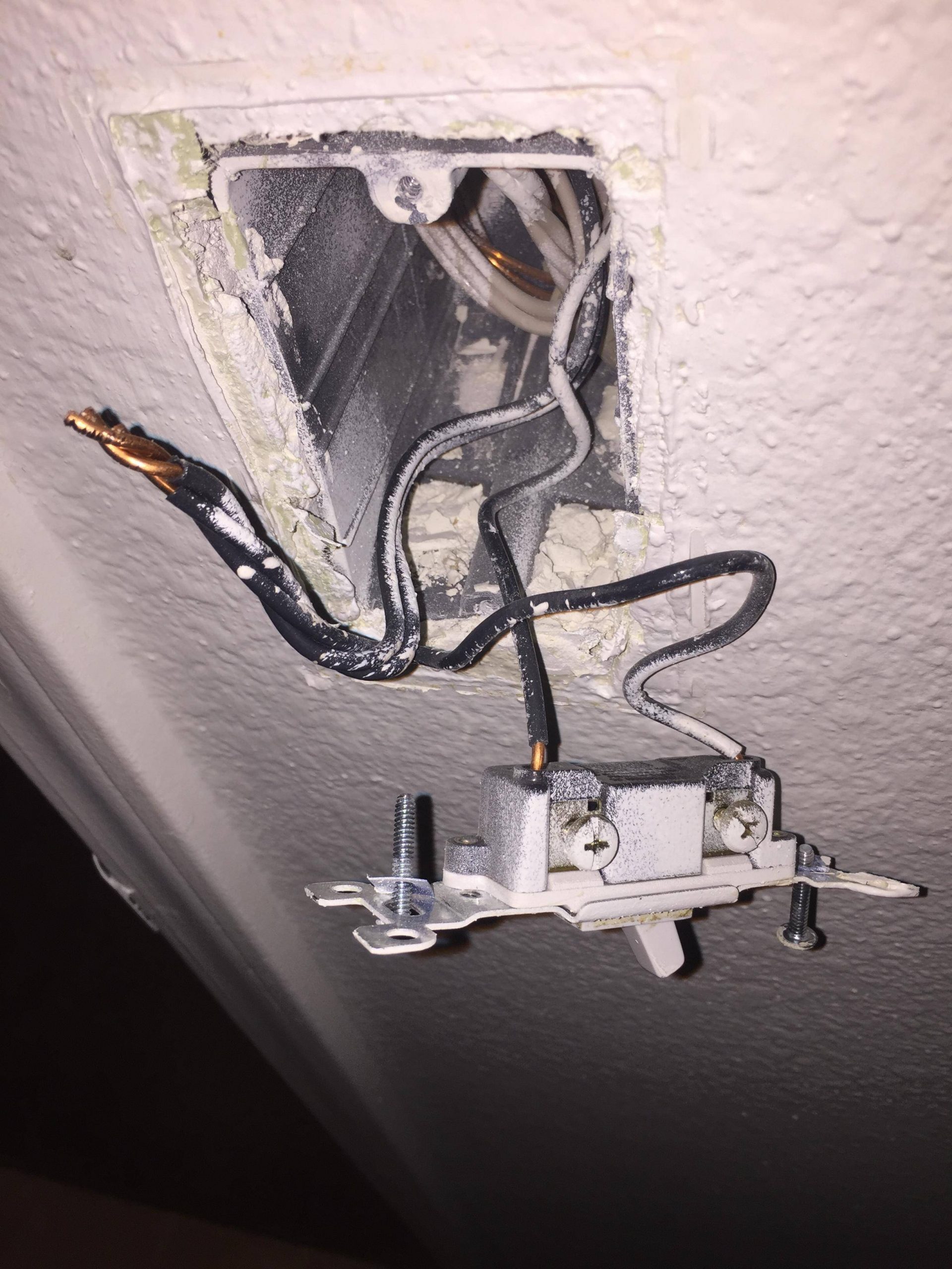 Seperating Bathroom Light And Exhaust Fan On Single Switch for proportions 2448 X 3264