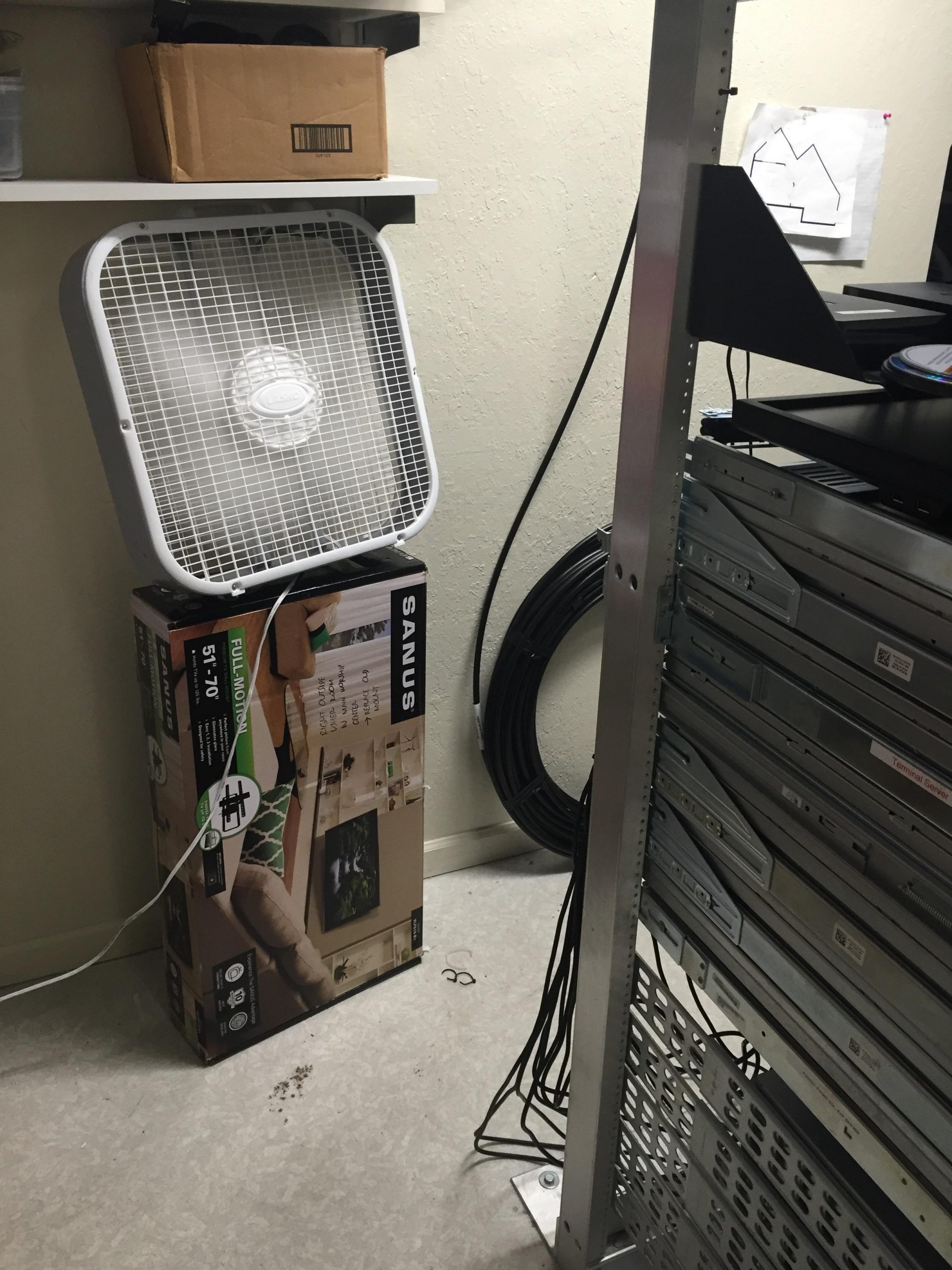 Server Room Overheating Throw A Fan In No Big Deal in proportions 2448 X 3264