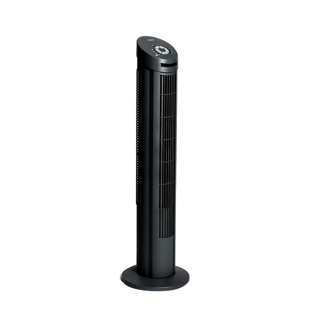 Seville Classics Black Ultraslimline 40 In Oscillating Tower Fan with dimensions 1000 X 1000