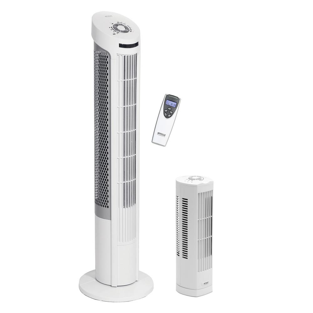 Seville Classics Ultraslimline 40 In And 17 In Oscillating Tower Fan Combo Pack throughout size 1000 X 1000