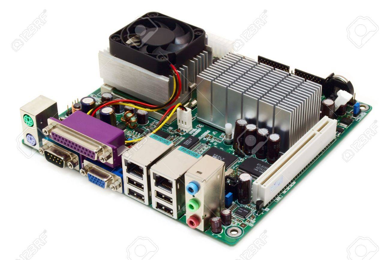 Shot Of The Small Mini Itx Motherboard On A White Background inside size 1300 X 866