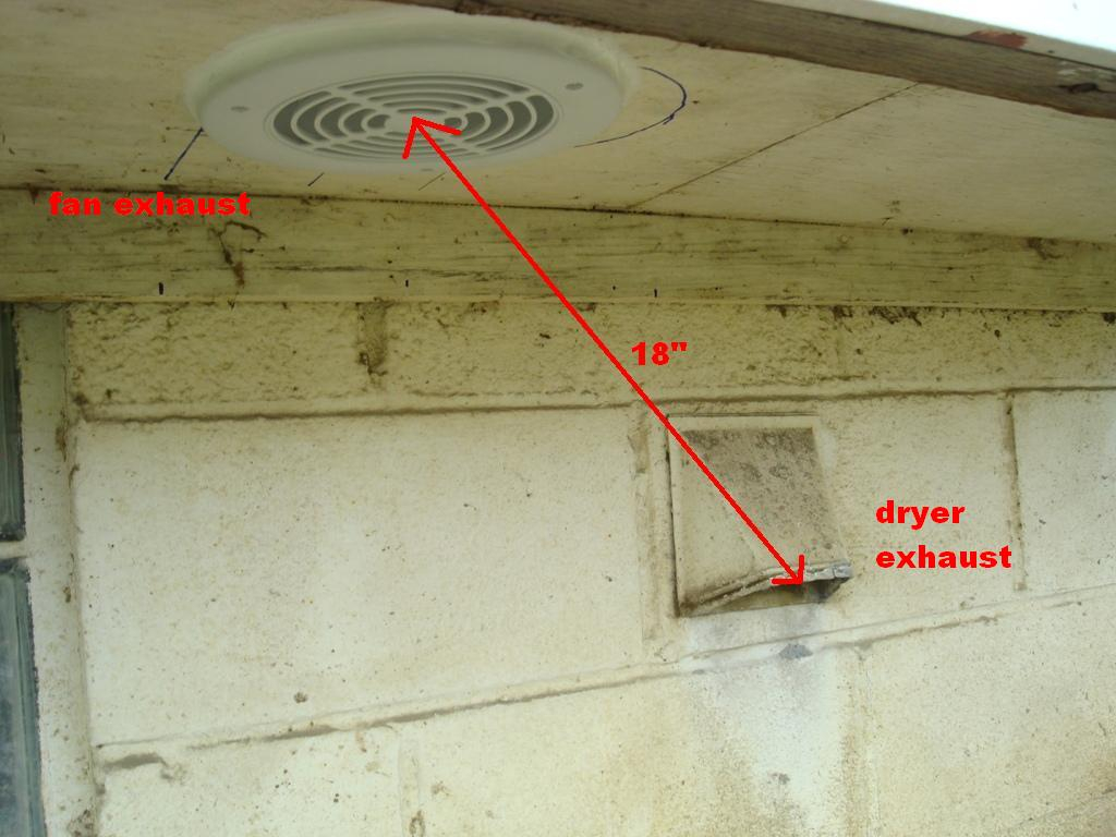 Shower Fan Exhaust Dryer Exhaust Location Hvac Diy with measurements 1024 X 768