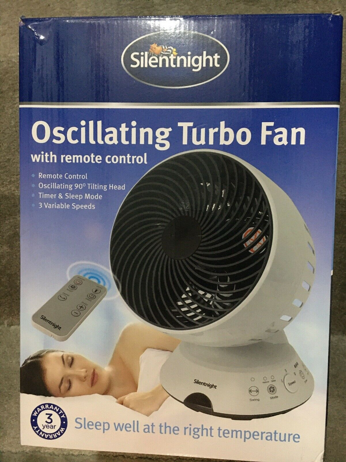 Silentnight Oscillating Turbo Fan No Remote Control Hts F118b inside size 1200 X 1600