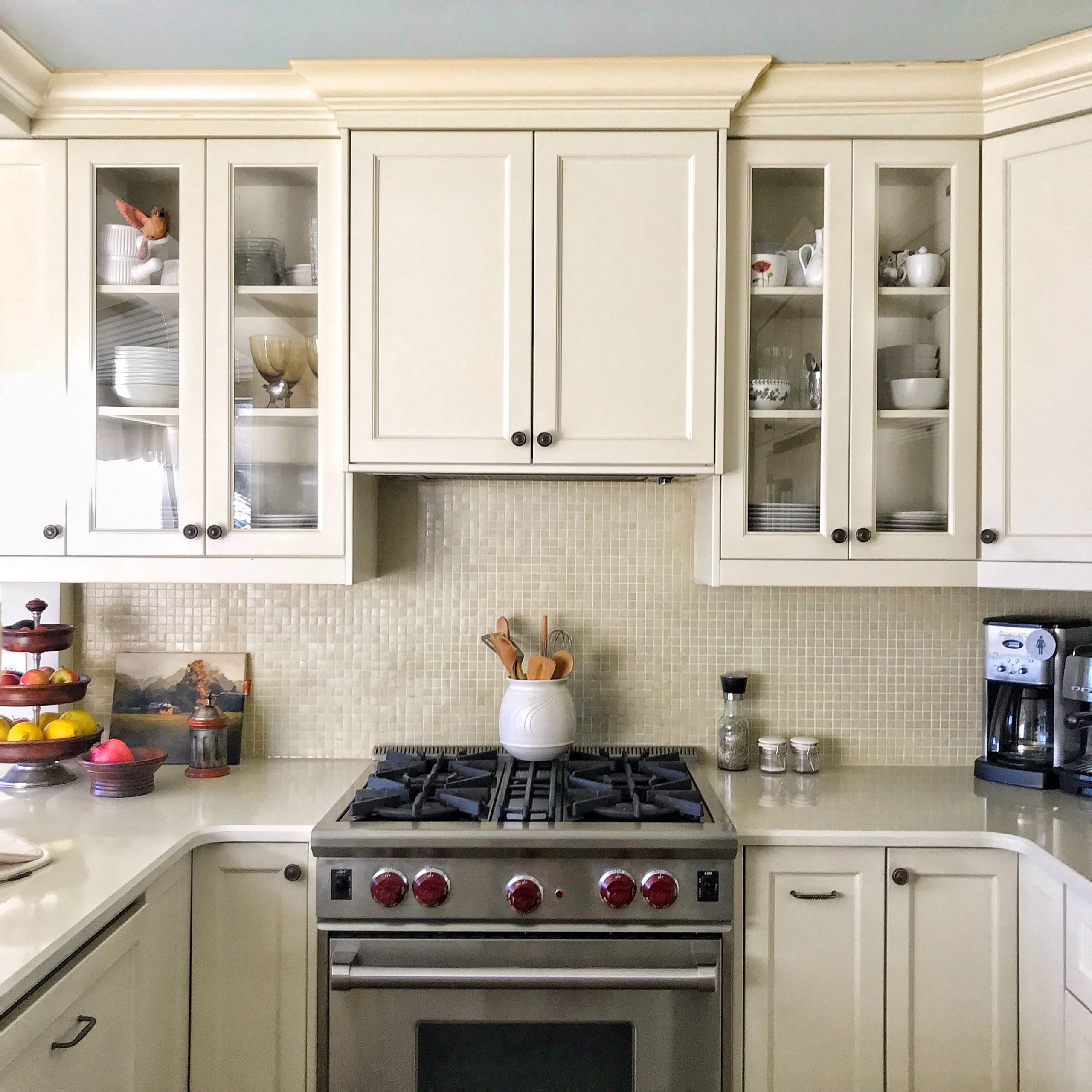 Small Kitchen With Exhaust Fan Hidden Up Inside Cabinetry within sizing 3013 X 3013
