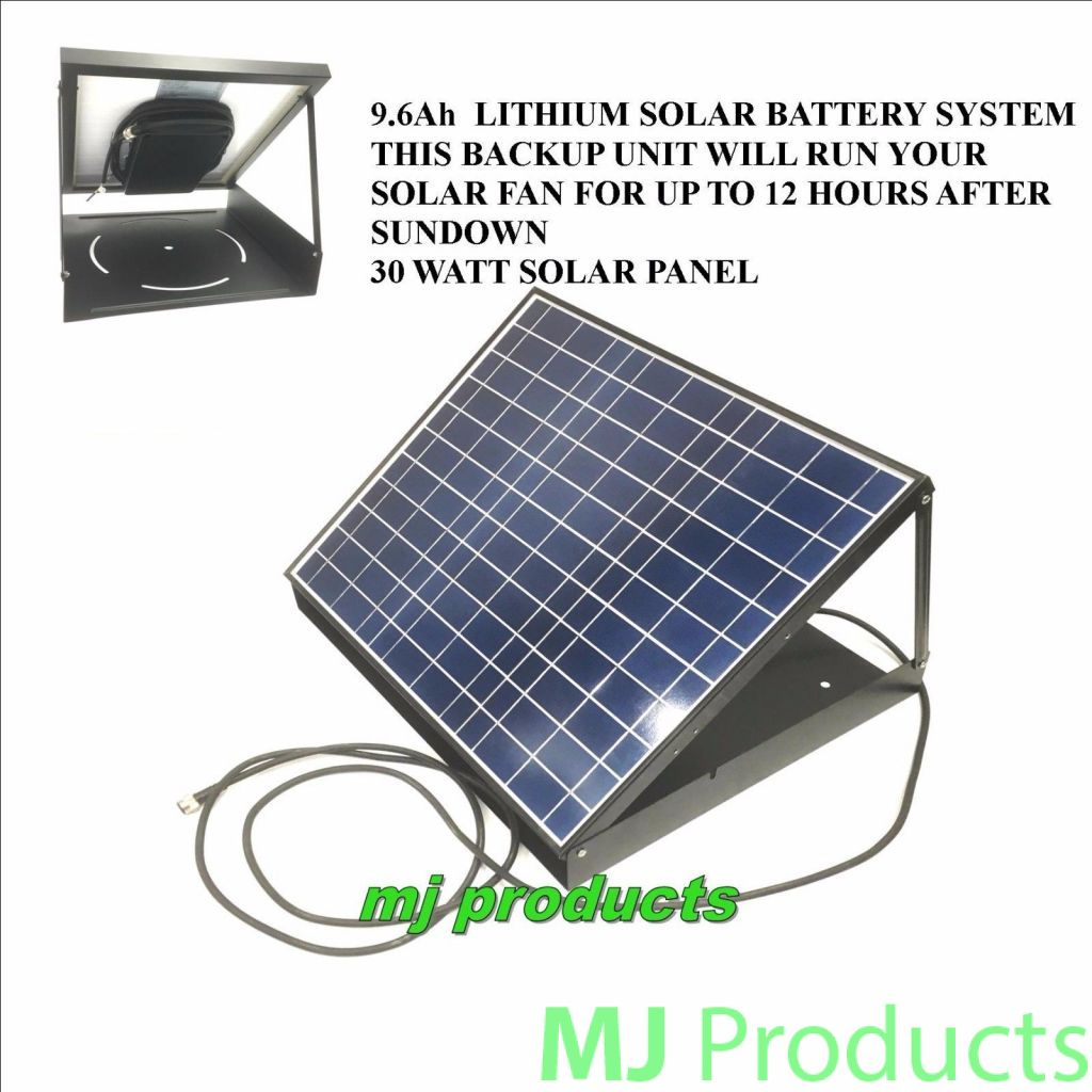 Solar Exhaust Fan Lithium Battery Powered Backup Kit 30 Watt Panel96ah with regard to sizing 1024 X 1024