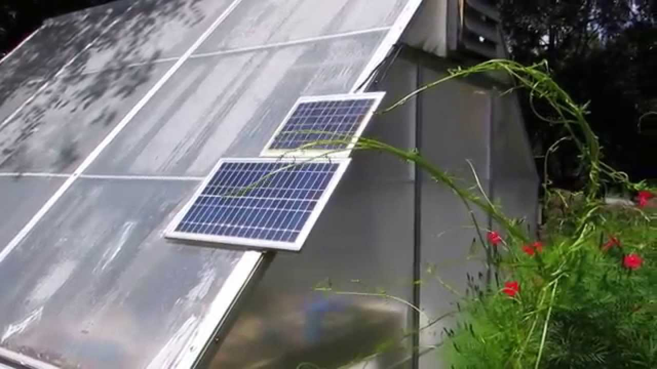 Solar Powered Greenhouse Fan I Installed For A Neighbor Kvusmc throughout sizing 1280 X 720