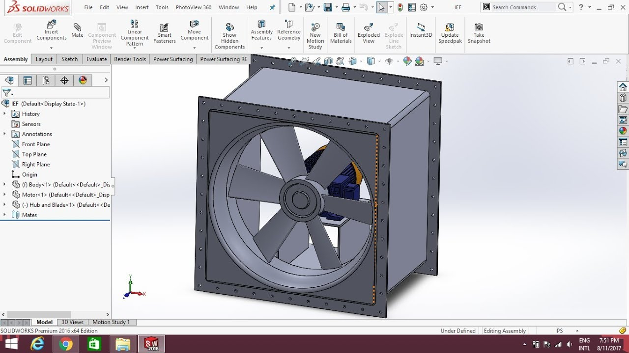 Solidworks Tutorial Project Ief Industrial Exhaust Fan Part 1 with proportions 1280 X 720