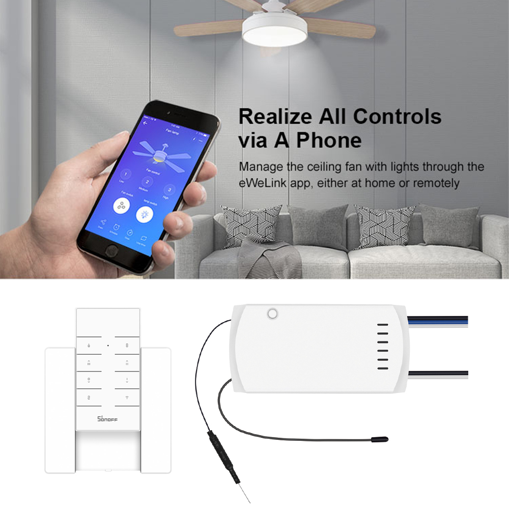 Sonoff Ifan03rm433 Ceiling Fan Controller Smart Switch with regard to proportions 1000 X 1000