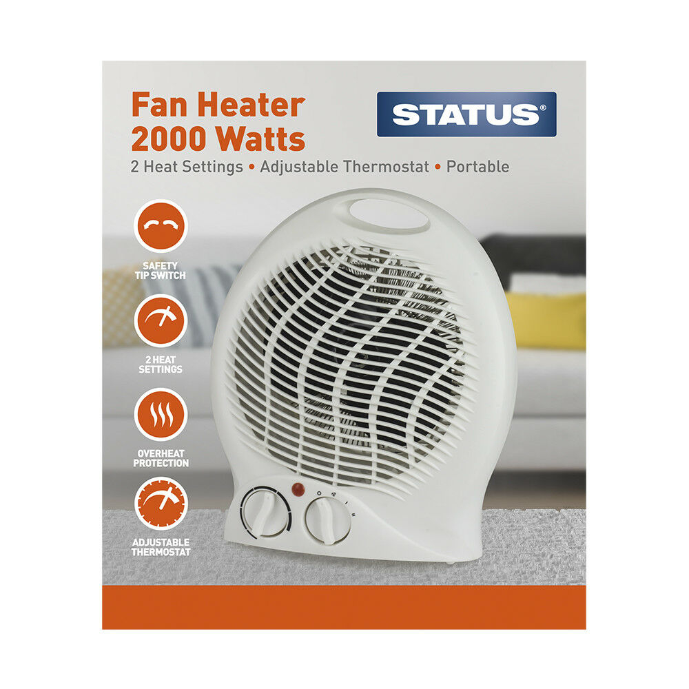 Status Fh1p 2000w1pkb Portable Fan Heater 2000w White inside dimensions 1000 X 1000