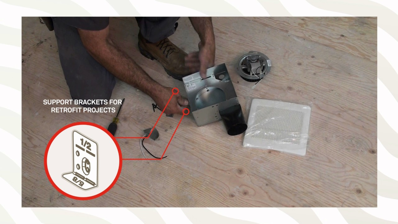 Stelpro Bathroom Fan Installation Against Joist Bfn with proportions 1280 X 720