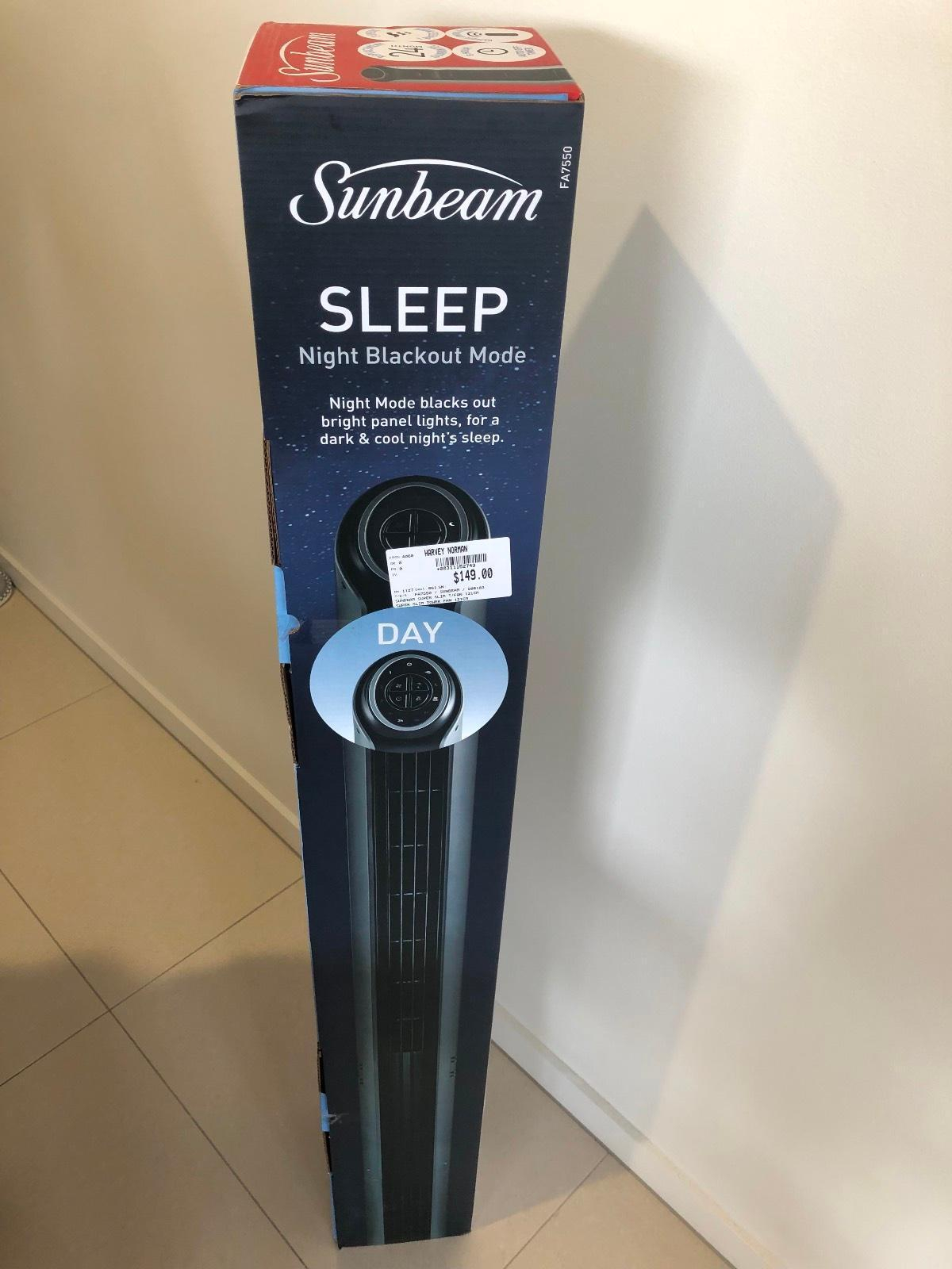 Sunbeam Super Slim 121cm Tower Fan With Remote Control intended for measurements 1200 X 1600