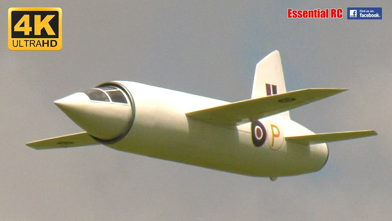 Supersonic 1940s Miles M52 Rc Electric Ducted Fan Jet Ultrahd And 4k in measurements 1280 X 720