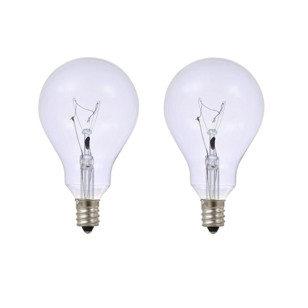 Sylvania 60 Watt A15 Fan Clarity Clear Candelabra Incandescent Light Bulb 2 Pack within sizing 1000 X 1000