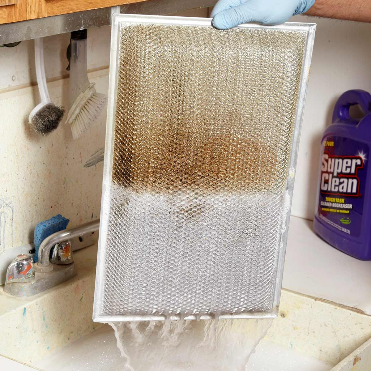The Best Way To Clean A Greasy Kitchen Range Hood Filter inside dimensions 1200 X 1200