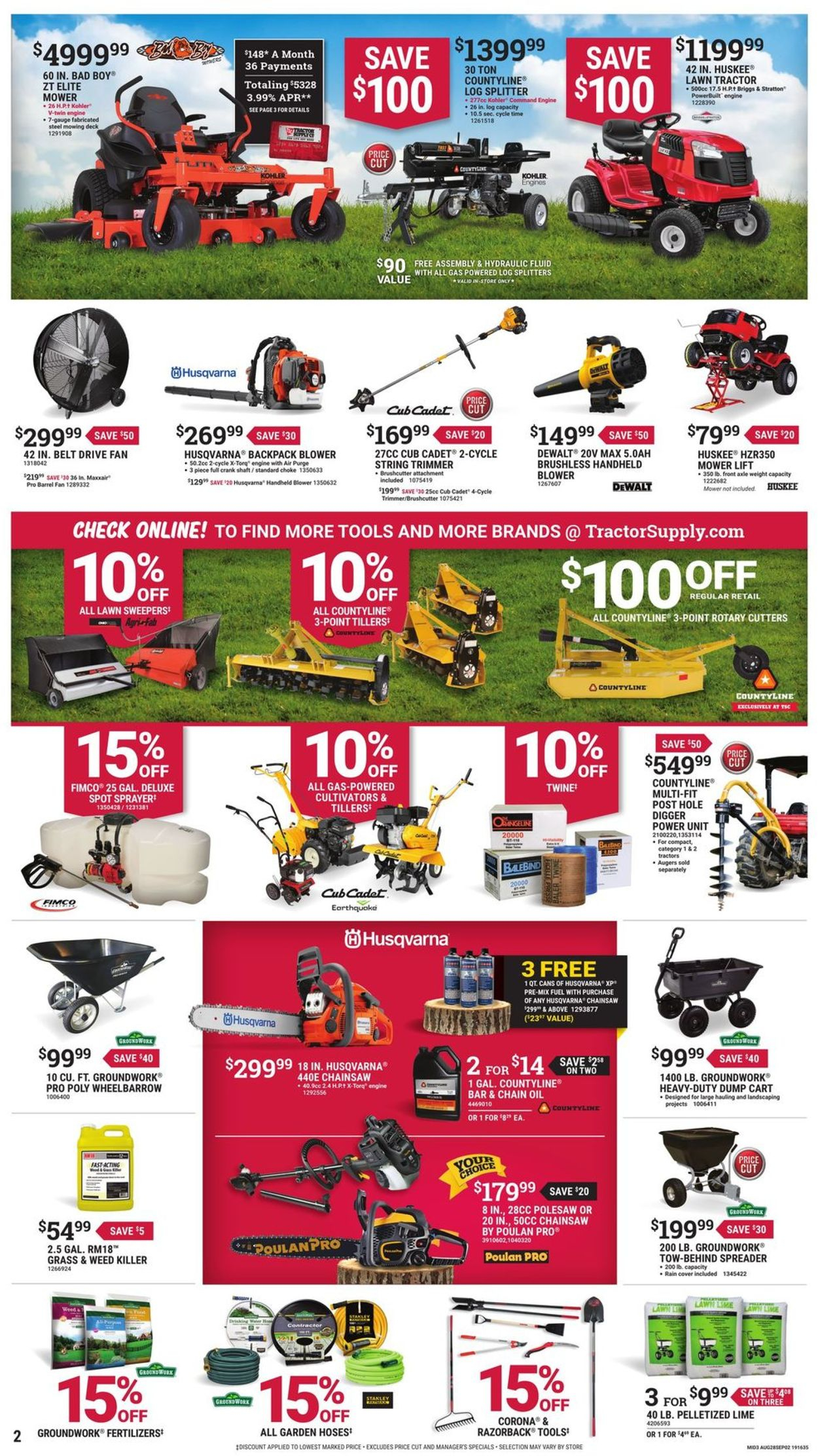 Tractor Supply Current Weekly Ad 0828 09022019 2 throughout proportions 1250 X 2224