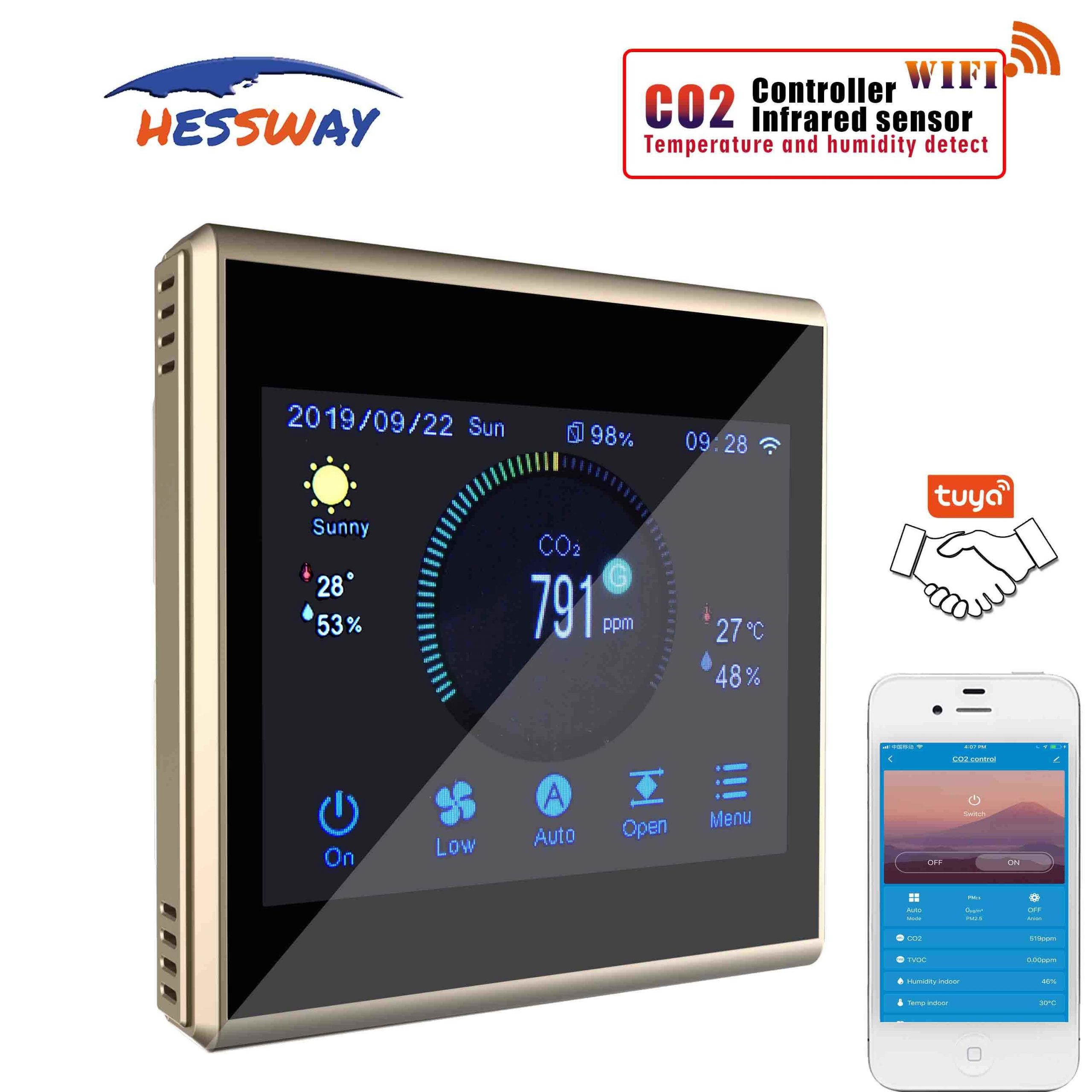Tuya App Air Ventilation System Ndir Co2 Sensor Air Quality Monitor For Wifi Color Touch Screen with size 3000 X 3000