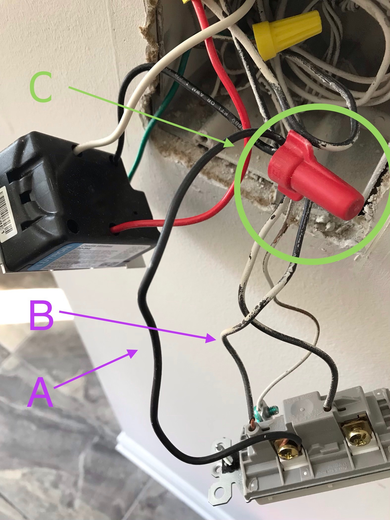 Two Black Wires Into Same Terminal On Light Switch Home pertaining to size 1574 X 2100