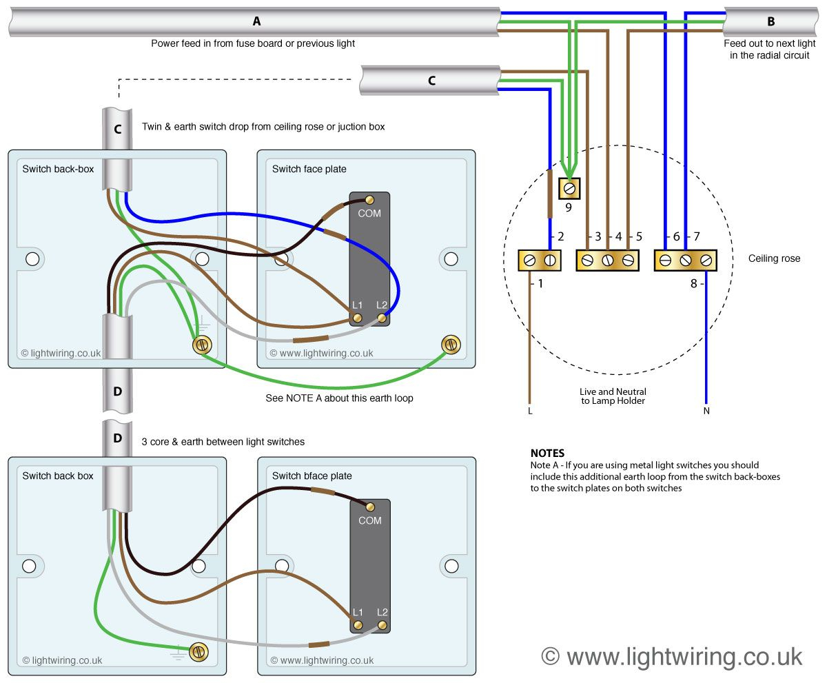 Two Way Switching Wiring Diagram In Two Way Switch Wiring throughout measurements 1200 X 991