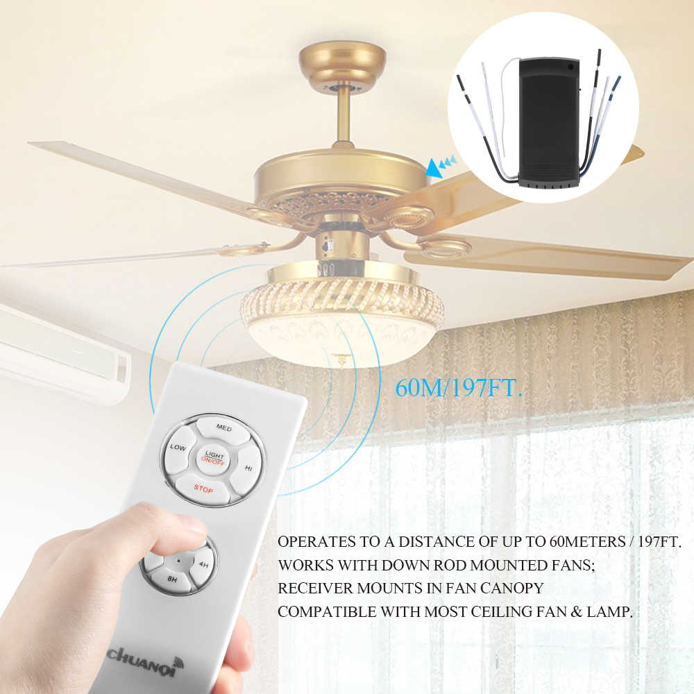 Universal Ceiling Fan Lamp Remote Control Kit Ac 220v Timing Control Switch Adjusted Wind Speed Transmitter Receiver throughout size 1000 X 1000