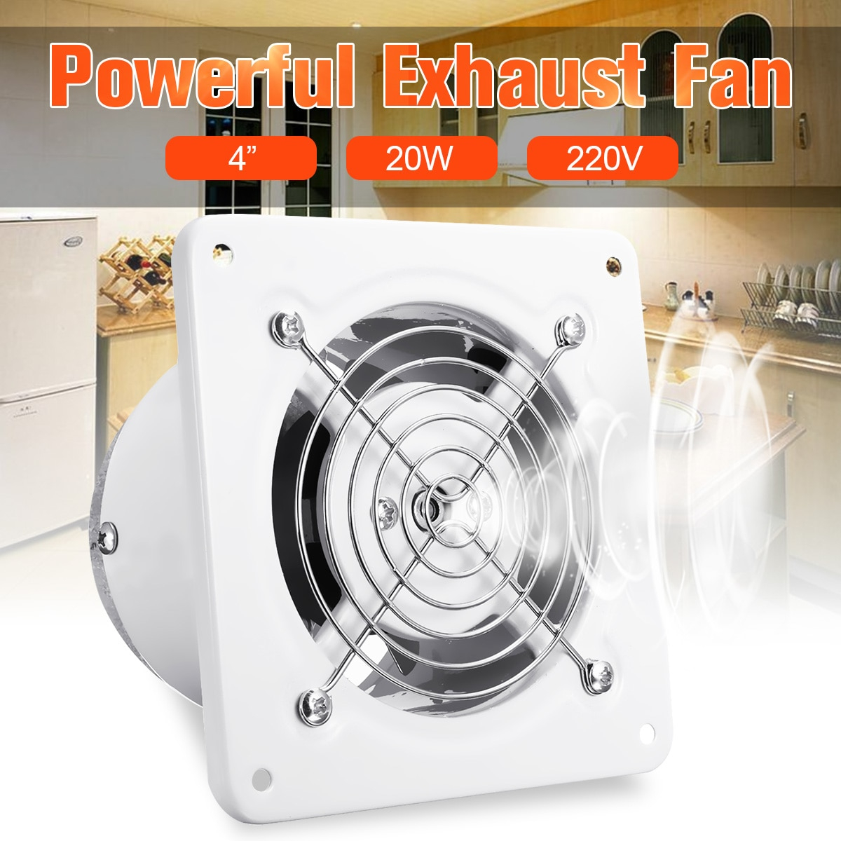 Us 1308 40 Off4 Inch 20w 220v Ventilating Exhaust Extractor Fan Window Wall Kitchen Toilet Bathroom Duct Booster Blower Air Clean Cooling for dimensions 1200 X 1200