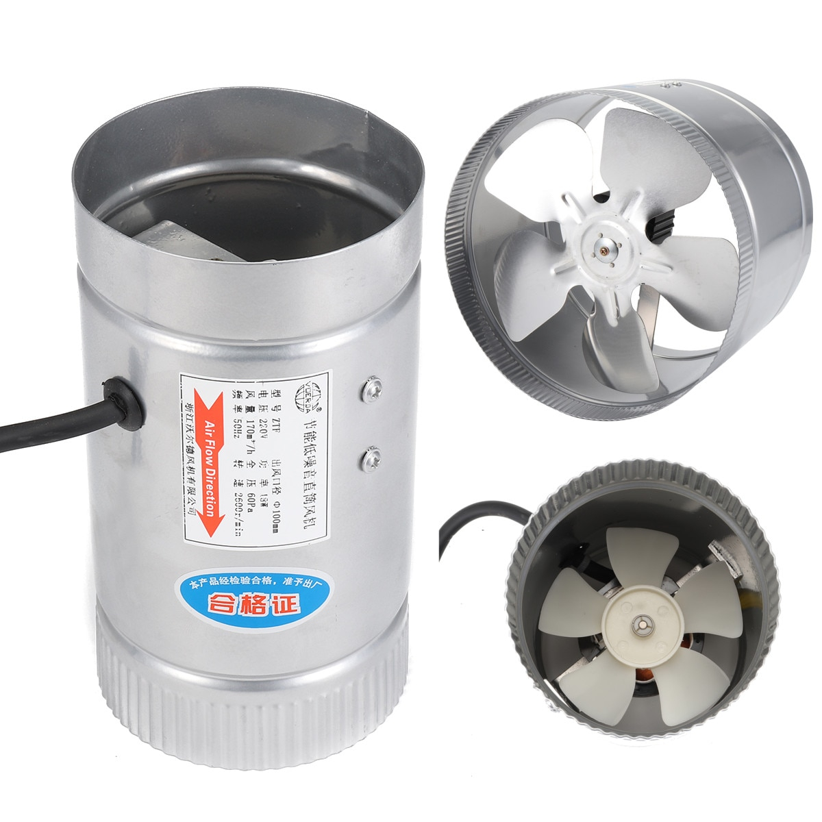 Us 2574 47 Off46810 Inch Inline Air Ducting Fan Ventilator Metal Booster Fan Blower Intake Out Take Ventilation Vents For Kitchen with regard to size 1200 X 1200