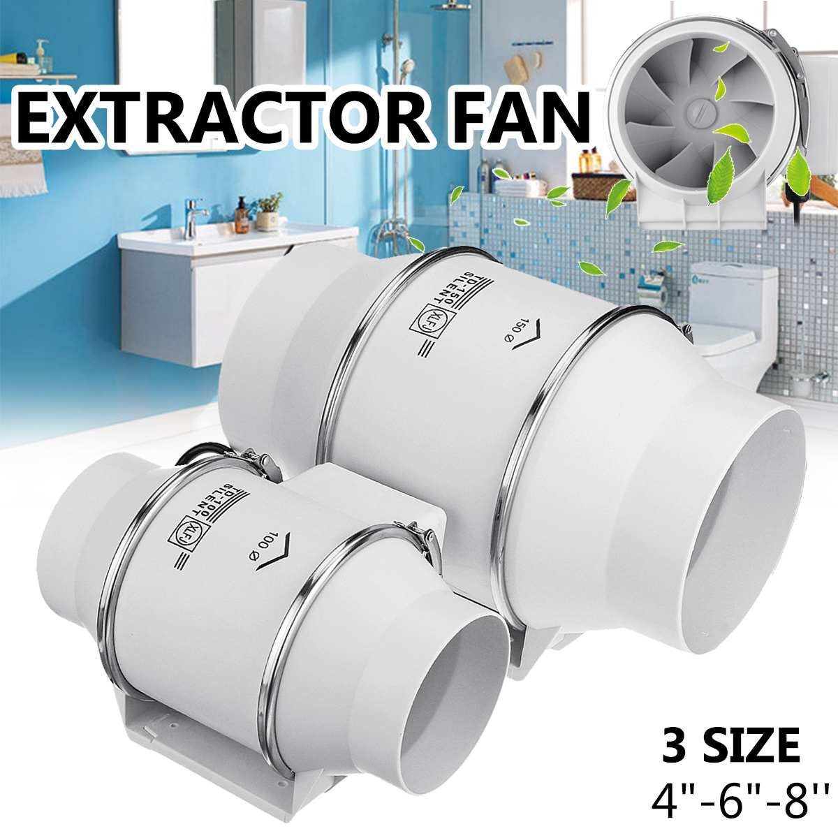 Us 2615 40 Off468 Inch Fan Silent Wall Extractor Exhaust Ventilation Fan Air Blower Window Ventilator Vent For Kitchen Bathrooms Bedroomvents throughout size 1200 X 1200
