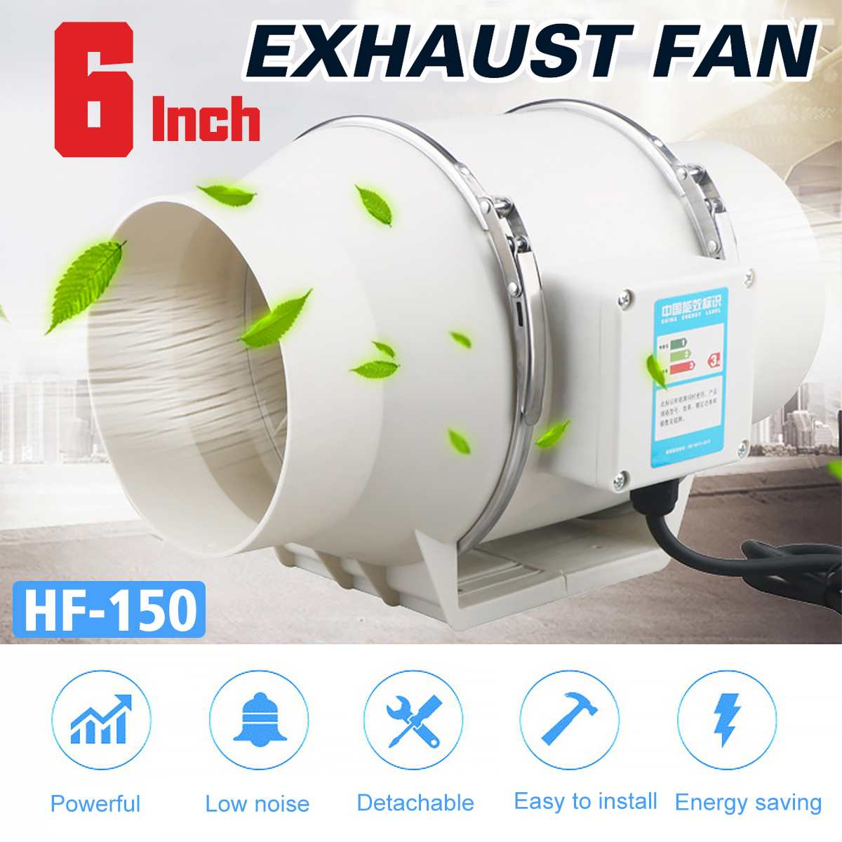 Us 2699 40 Offnew 220v 6 Inch Low Noise Inline Duct Hydroponic Air Blower Fan Exhaust Fan For Home Bathroom Ventilation Vent And Grow Roomexhaust within proportions 1200 X 1200