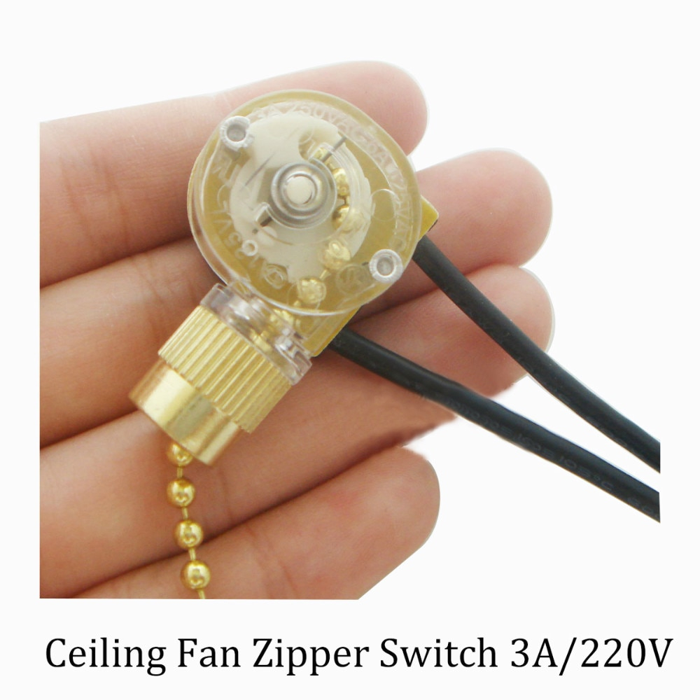 Us 508 38 Offlamp Zipper Switch Ceiling Fan Switch 2 Wire Single Control Pull Chain Switch Wall Light Bedside Switch 1pclot Free Shippingzipper within proportions 1000 X 1000