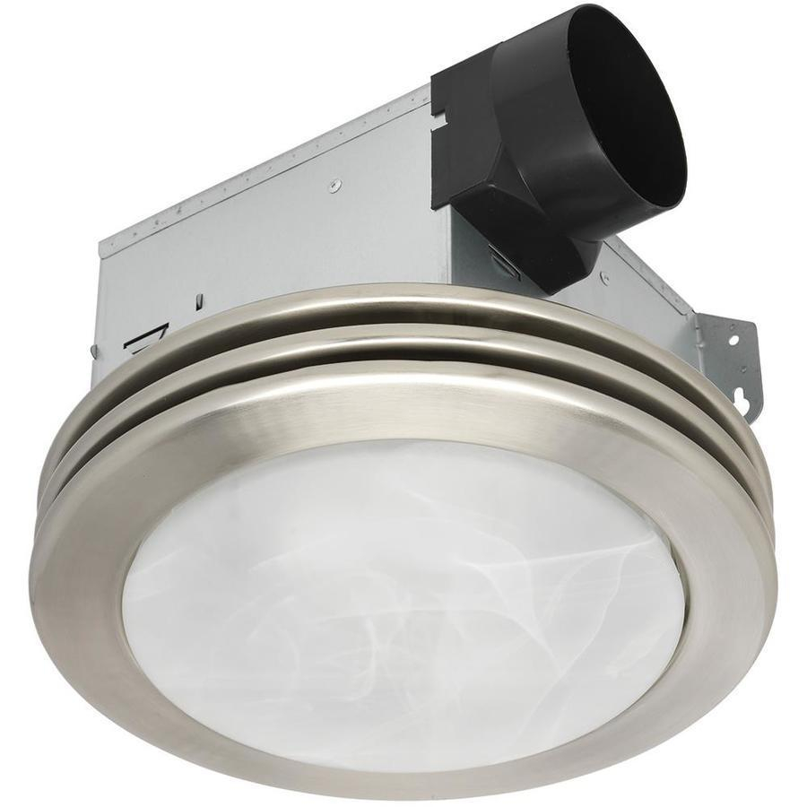 Utilitech 2 Sone 80 Cfm Brushed Nickel Bathroom Fan Includes Two Led Light Bulbs in dimensions 900 X 900