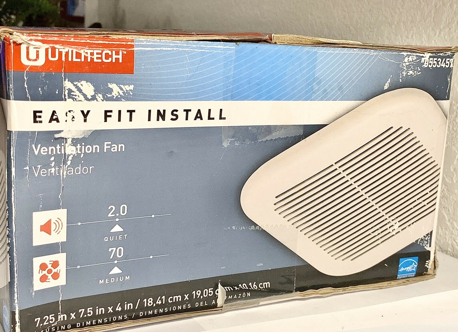 Utilitech Easy Fit Install Ventilation Fan Model 7111 04 L for proportions 1600 X 1158