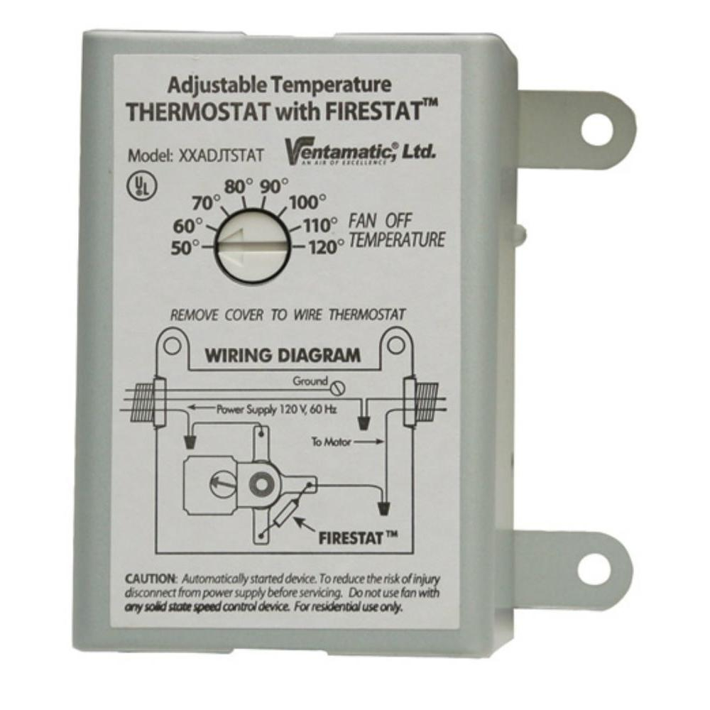 Ventamatic Cool Attic 10 Amp Programmable Thermostat With Firestat inside dimensions 1000 X 1000