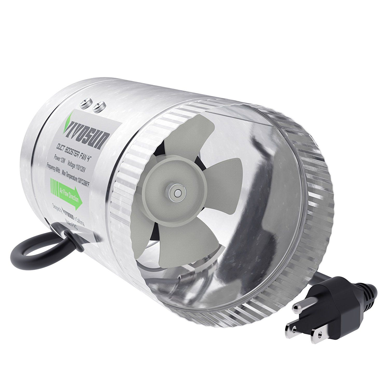 Vivosun 4 Inch Inline Duct Booster Fan 100 Cfm Extreme Low pertaining to measurements 1500 X 1500