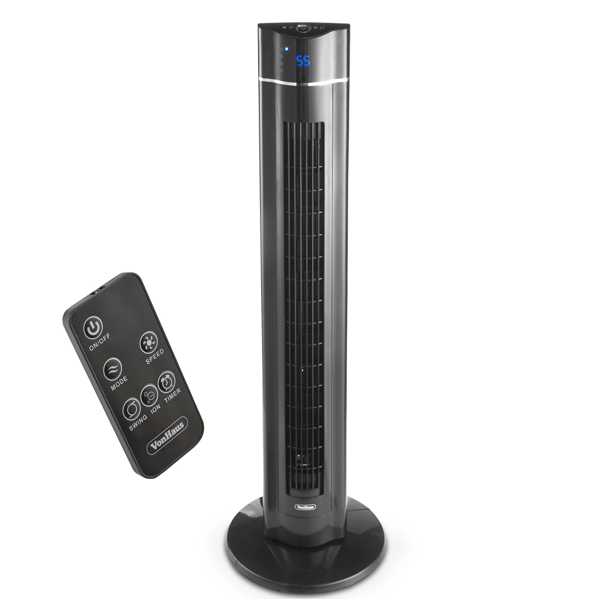 Vonhaus 43 Electric Oscillating Tower Fan within measurements 2000 X 2000
