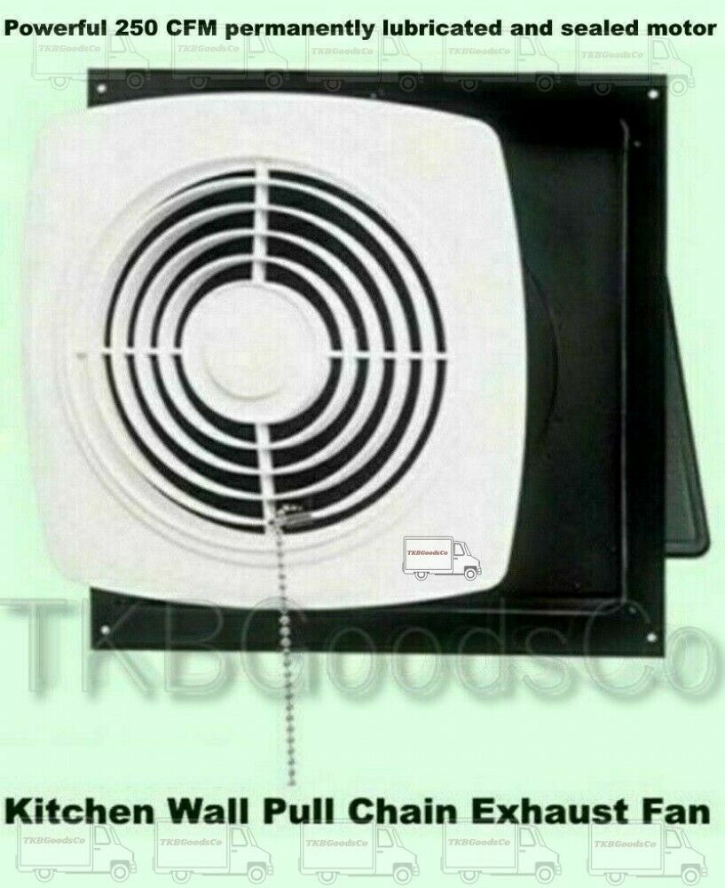 Wall Mounted Kitchen Exhaust Fan 8 Pull Chain White Wall Ventilation Workshop within measurements 817 X 1000