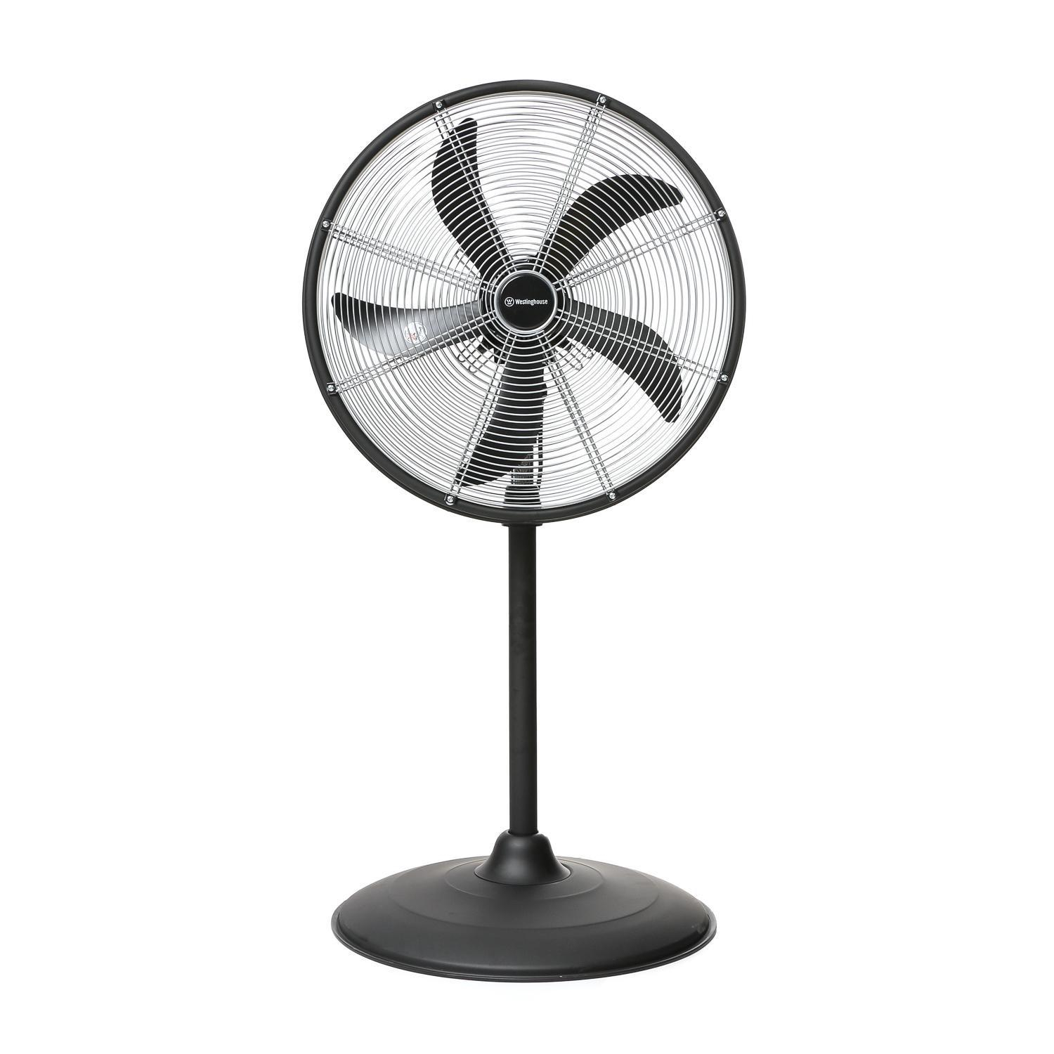 Westinghouse 20 Inches Industrial Electric Fan Stand Fan 150 Watts Blacksilver Wh 72715 regarding size 1500 X 1500