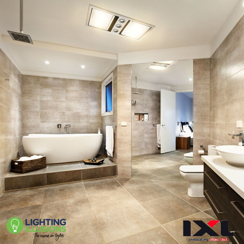 White Ixl Tastic Neo Dual Bathroom 3 In 1 Heater Exhaust And Led Light pertaining to size 1000 X 1000