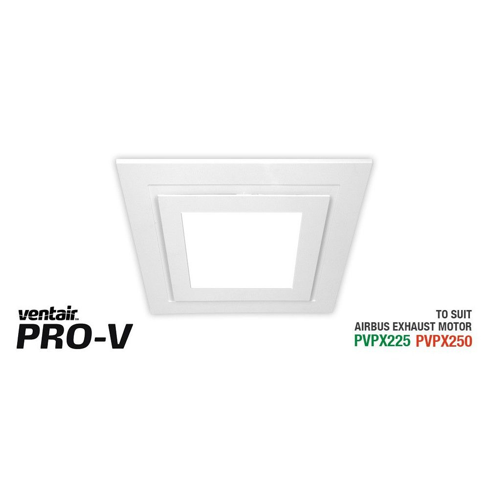 White Square Fascia With 14w Led Panel 891lm 4200 Nw To Suit Airbus 225 250 Body Pvpx225 Or Pvpx250 Abgled250wh Sq Ventair regarding size 1000 X 1000