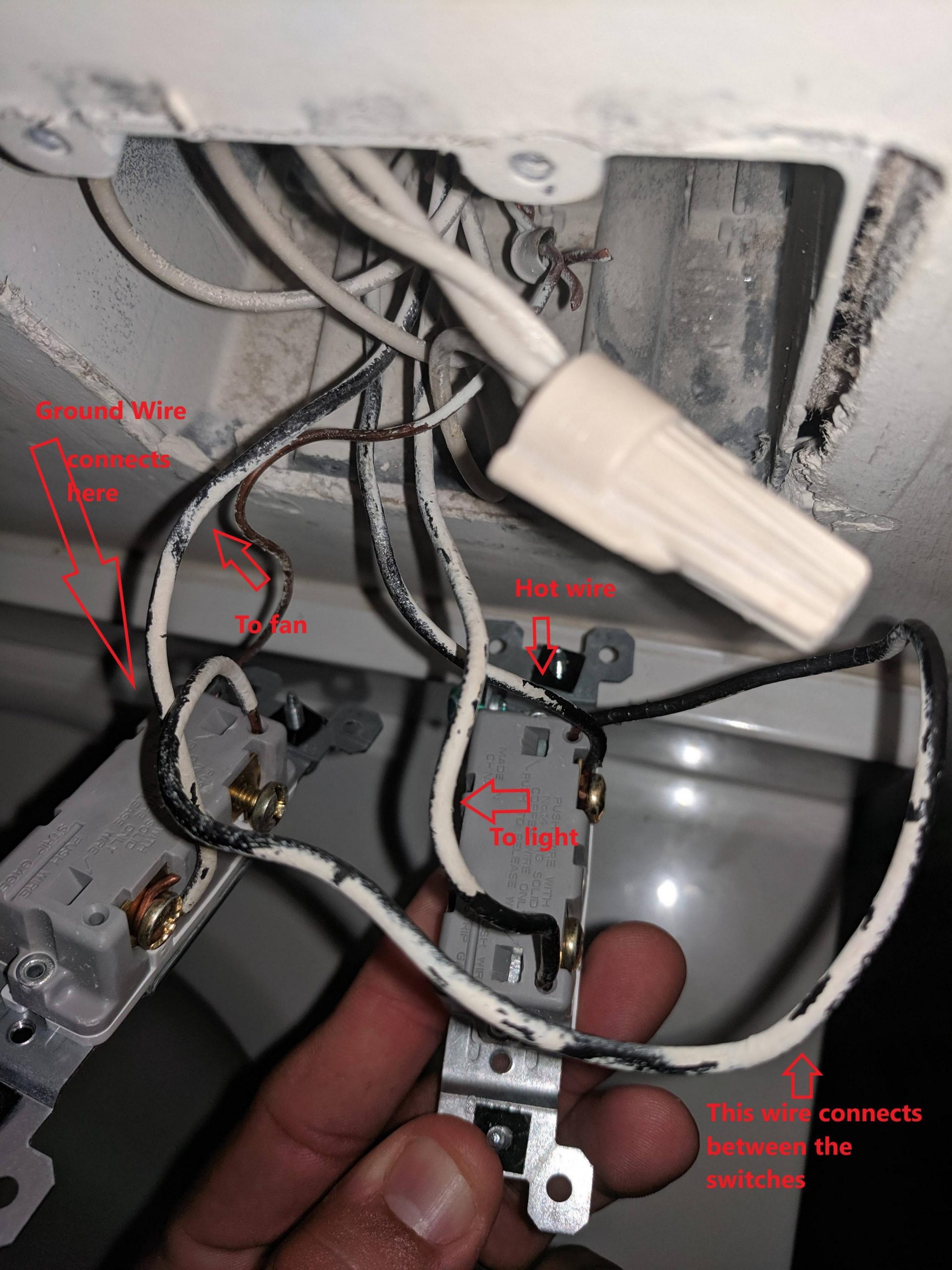 Wiring For Light Switch And Exhaust Fan Home Improvement intended for size 2520 X 3360