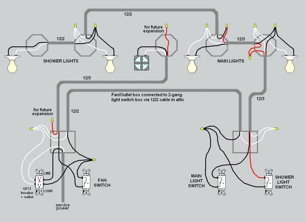 Wiring Lights And Outlets On Same Circuit Diagram Basement A with regard to size 1043 X 760