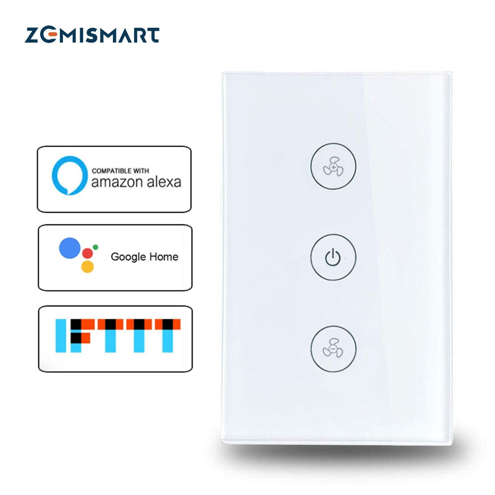 Zemismart Us Alexa Echo Smart Ceiling Fan Switch Wifi App Timer Speed Group Control Speed Regulation Home Wall Switch inside size 1000 X 1000