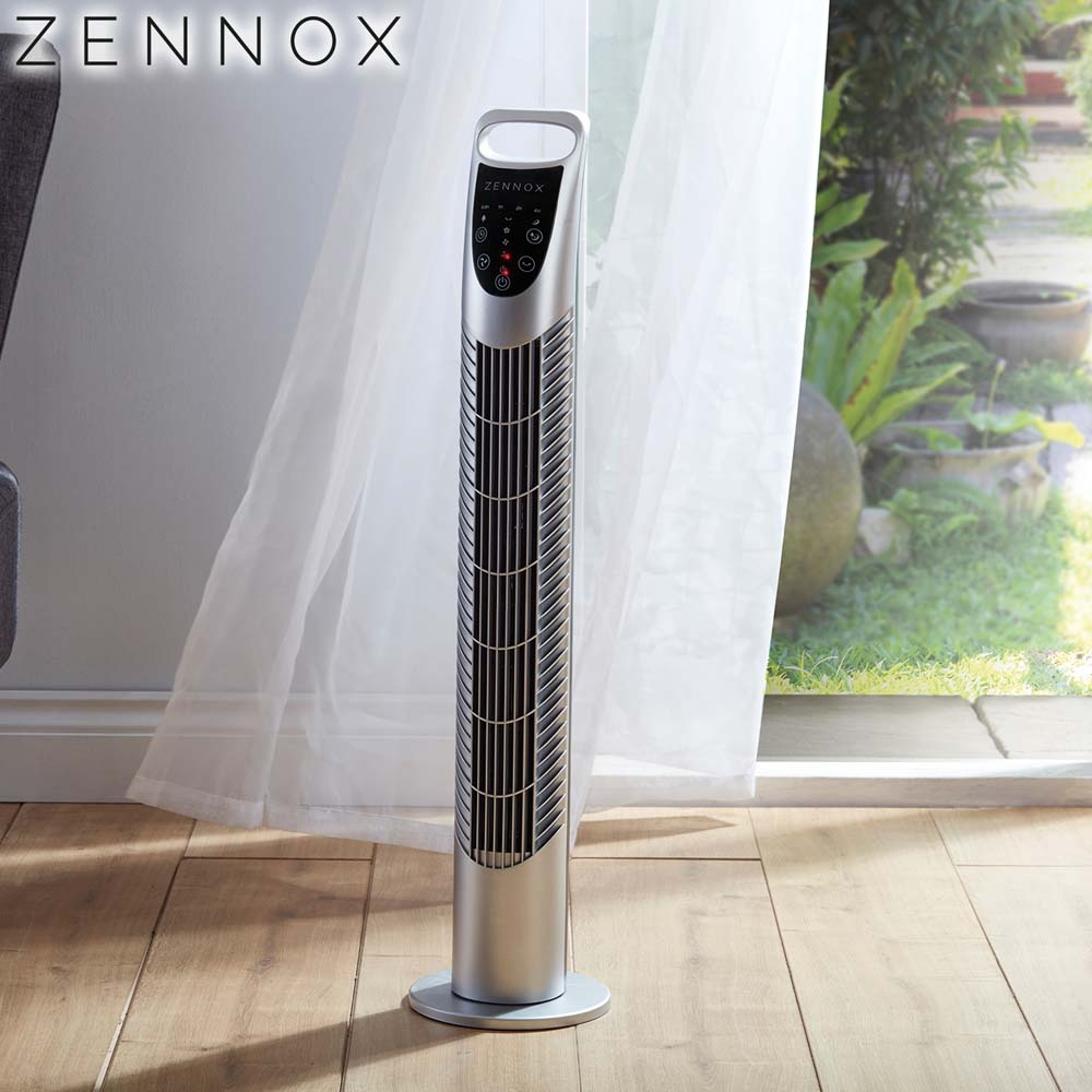 Zennox 31 Inch Oscillating Tower Fan With Remote Clifford for measurements 1000 X 1000