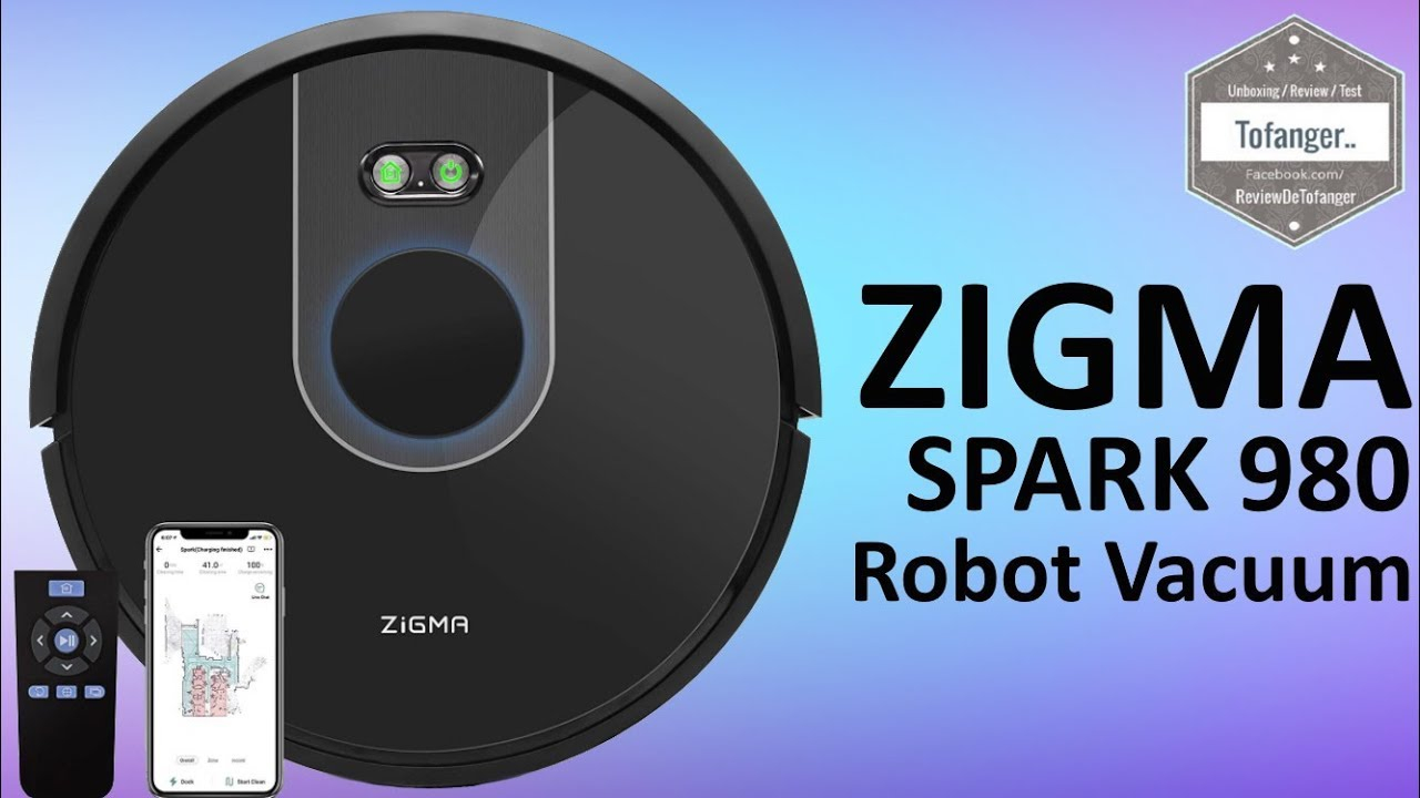 Zigma Spark 980 Connected Vacuum Robot Zigma Vacuum And Washer Robot Lds Navigation Unboxing with regard to proportions 1280 X 720